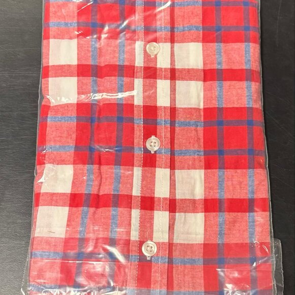 Cat & Jack Boys Americana Button-Up Shirt, Wowzer Red, Size XXL (18) - Picture 3 of 3